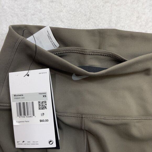 Nike One Leggings Women XS Brown Mink Pocket Preppy Yoga Dri-FIT Training Pants - Picture 9 of 12